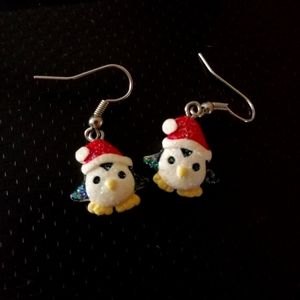 Christmas Penguin Earrings